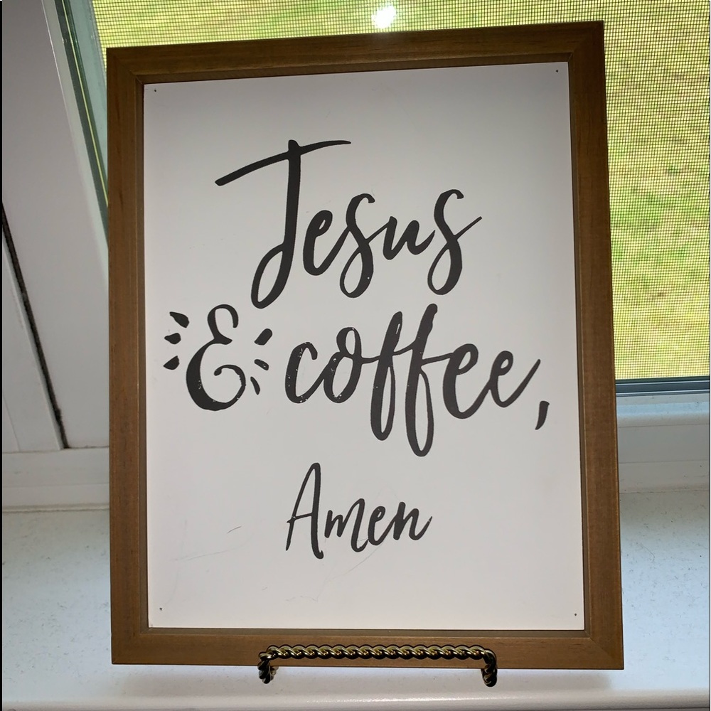 Coffee sign and stand